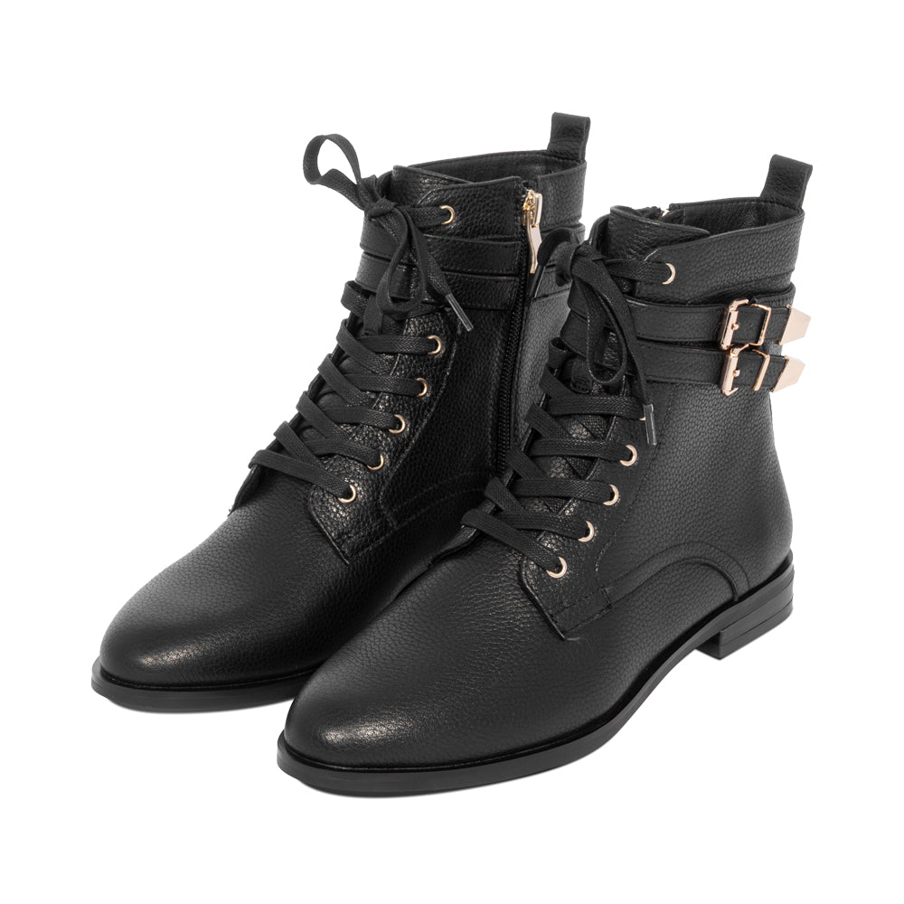 Tant Black Grainy Leather F26