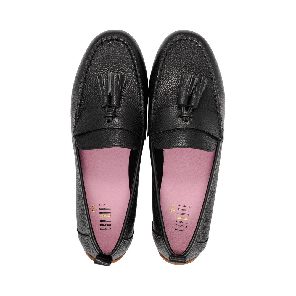 Tassy Black Granulated Leather S26