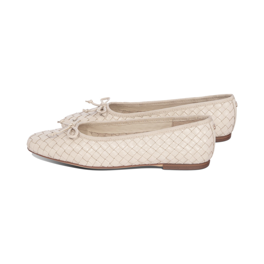Tracey Modern Ivory Weave Leather S26