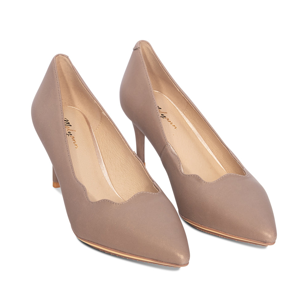 Trep Taupe Metallic Leather S26