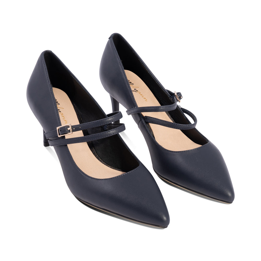 Winnie Navy Leather F26