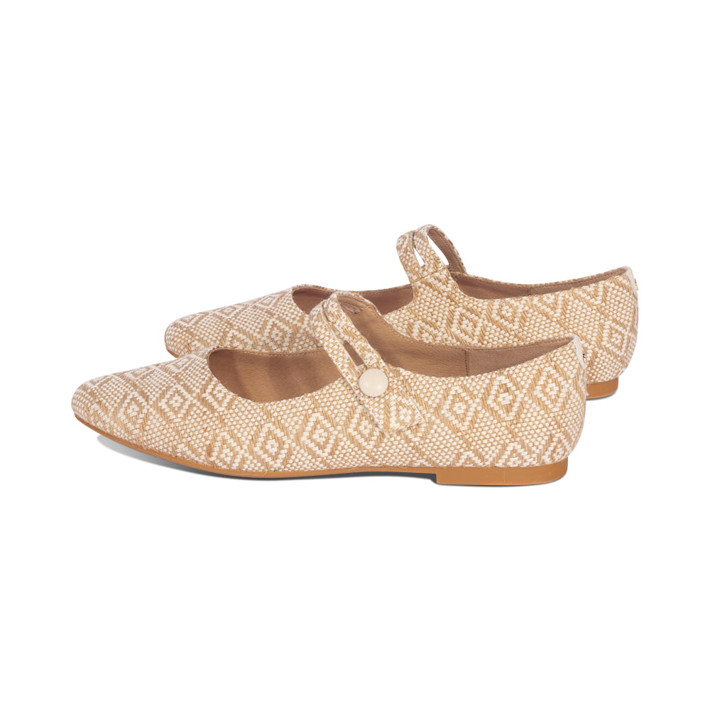 Yuma Natural Patterned Fabric S26