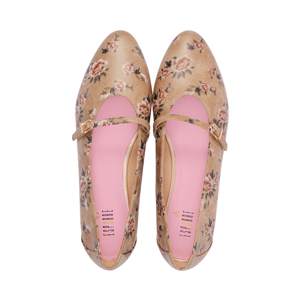 Zick Taupe Flowers S26