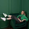 Courting White / Green Leather S25