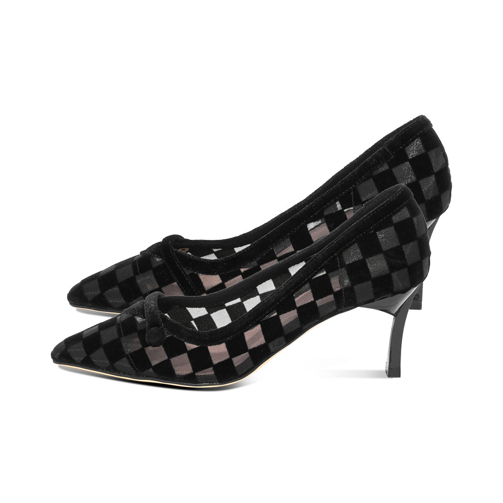 Gigi Black Large Mesh Squares F26