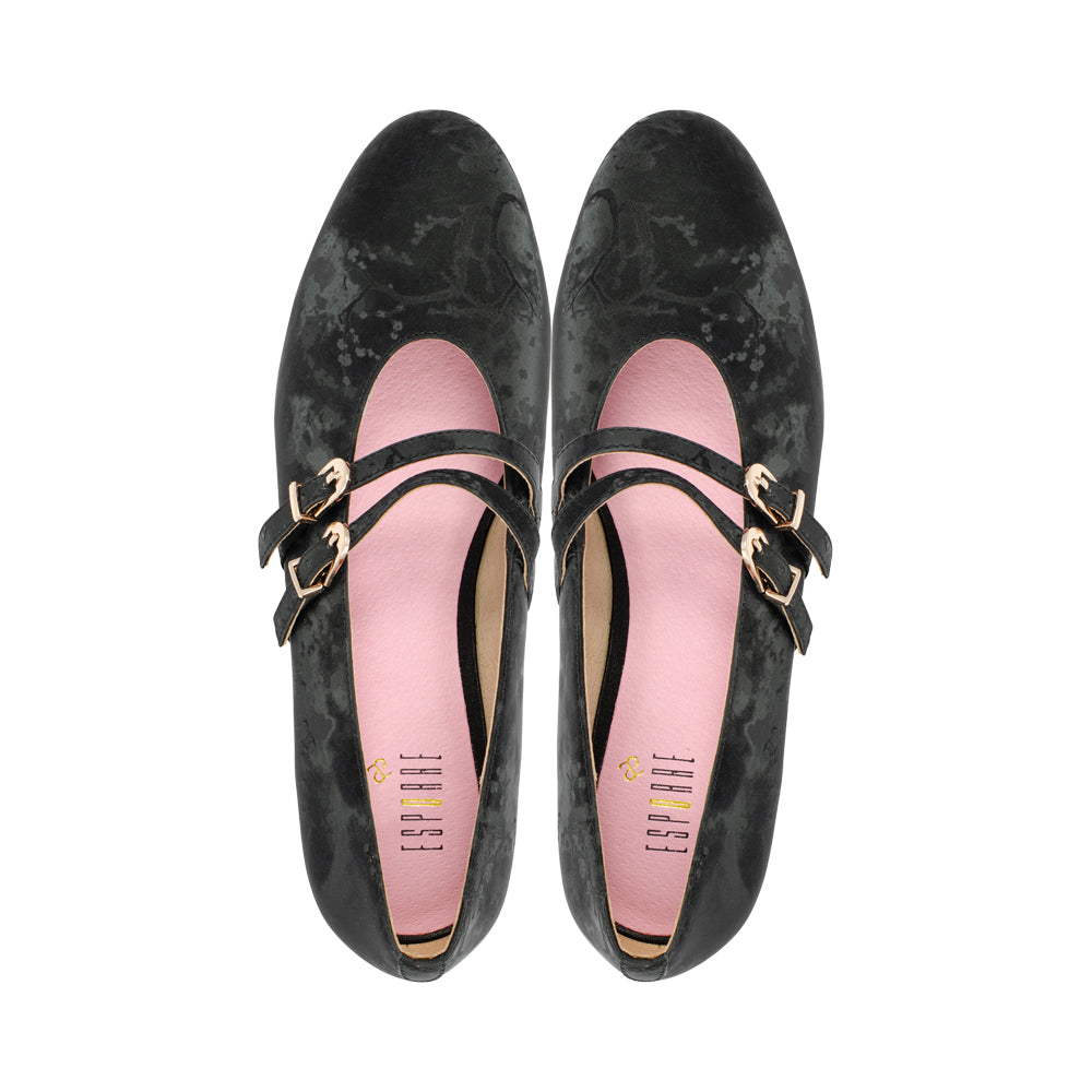 Kendel Black Specialty Print Leather F26