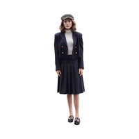 Kitty-Studs Black Suede F25