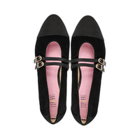 Lessy Black Suede / Grosgrain F26