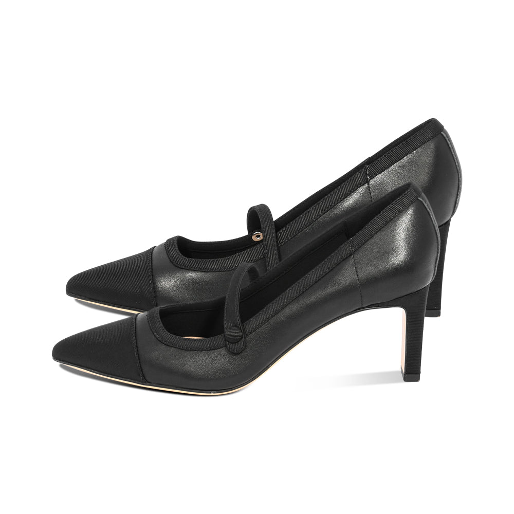 Nalla Black Leather / Grosgrain F26