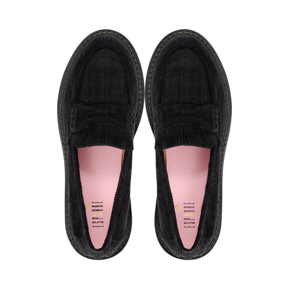 Nepe Black Plaid Corduroy F26