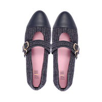Oaks Navy Striped Wool F26