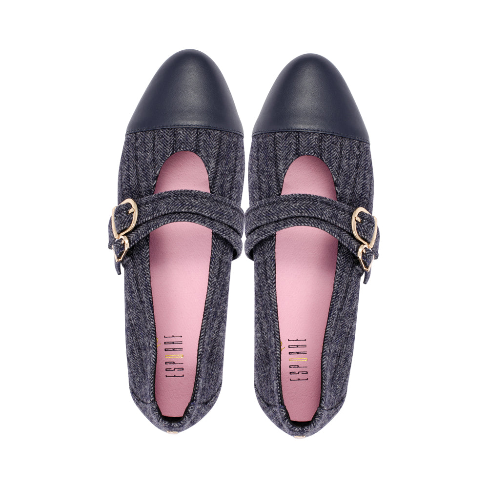 Oaks Navy Striped Wool F26