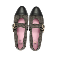 Oaks Grey Striped Wool F26