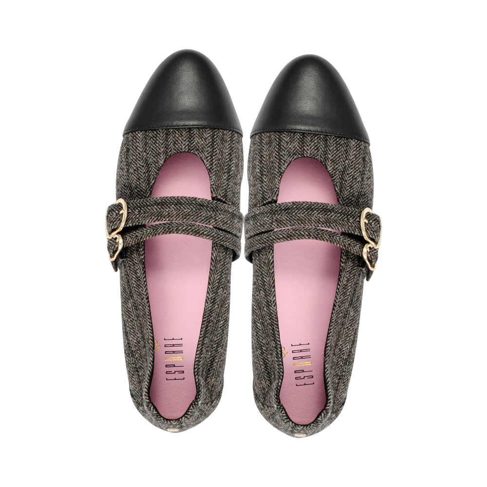 Oaks Grey Striped Wool F26
