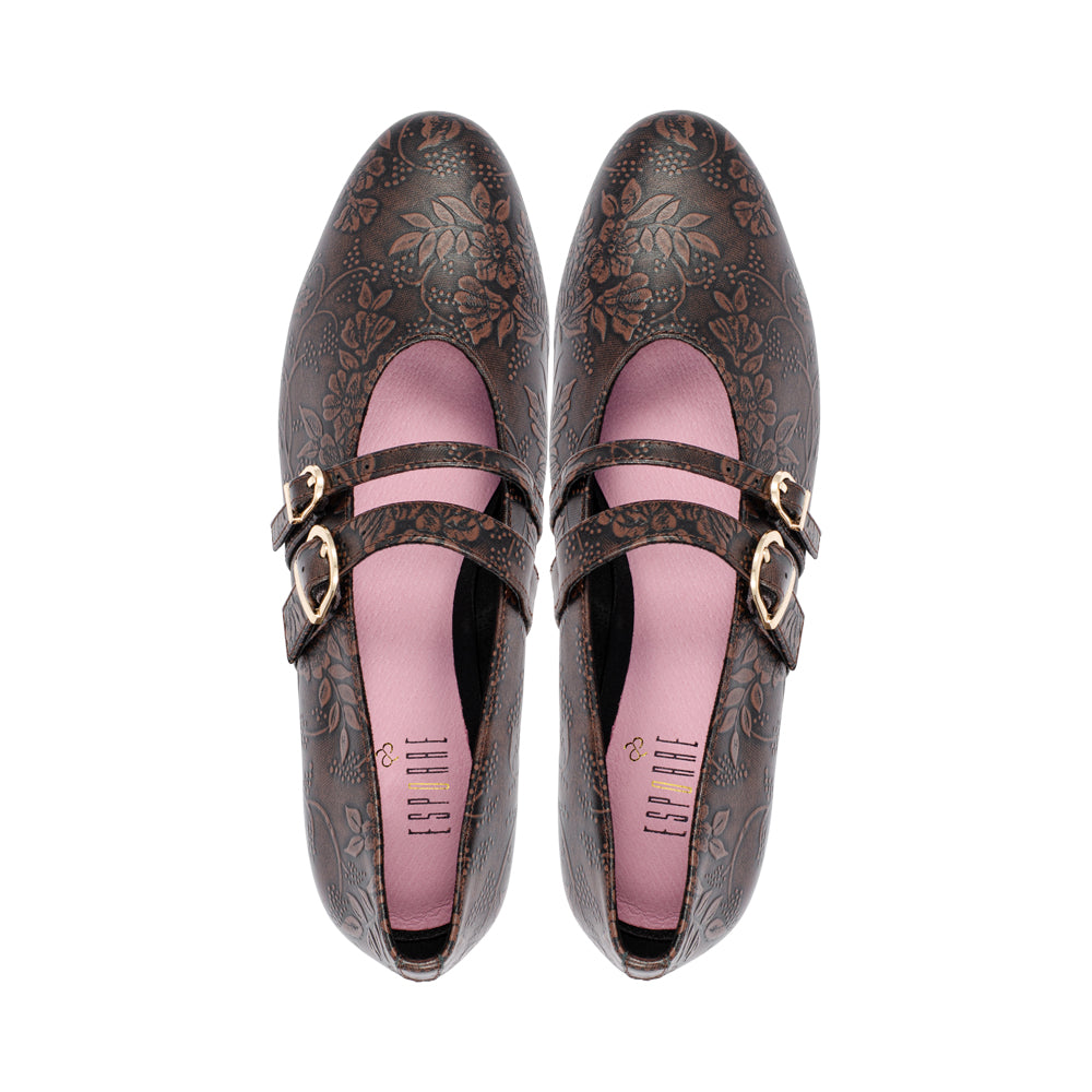 Panda Chocolate Embossed Leather F26