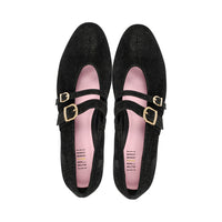 Panda Black Printed Suede F26