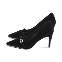 Quay Black Suede F26