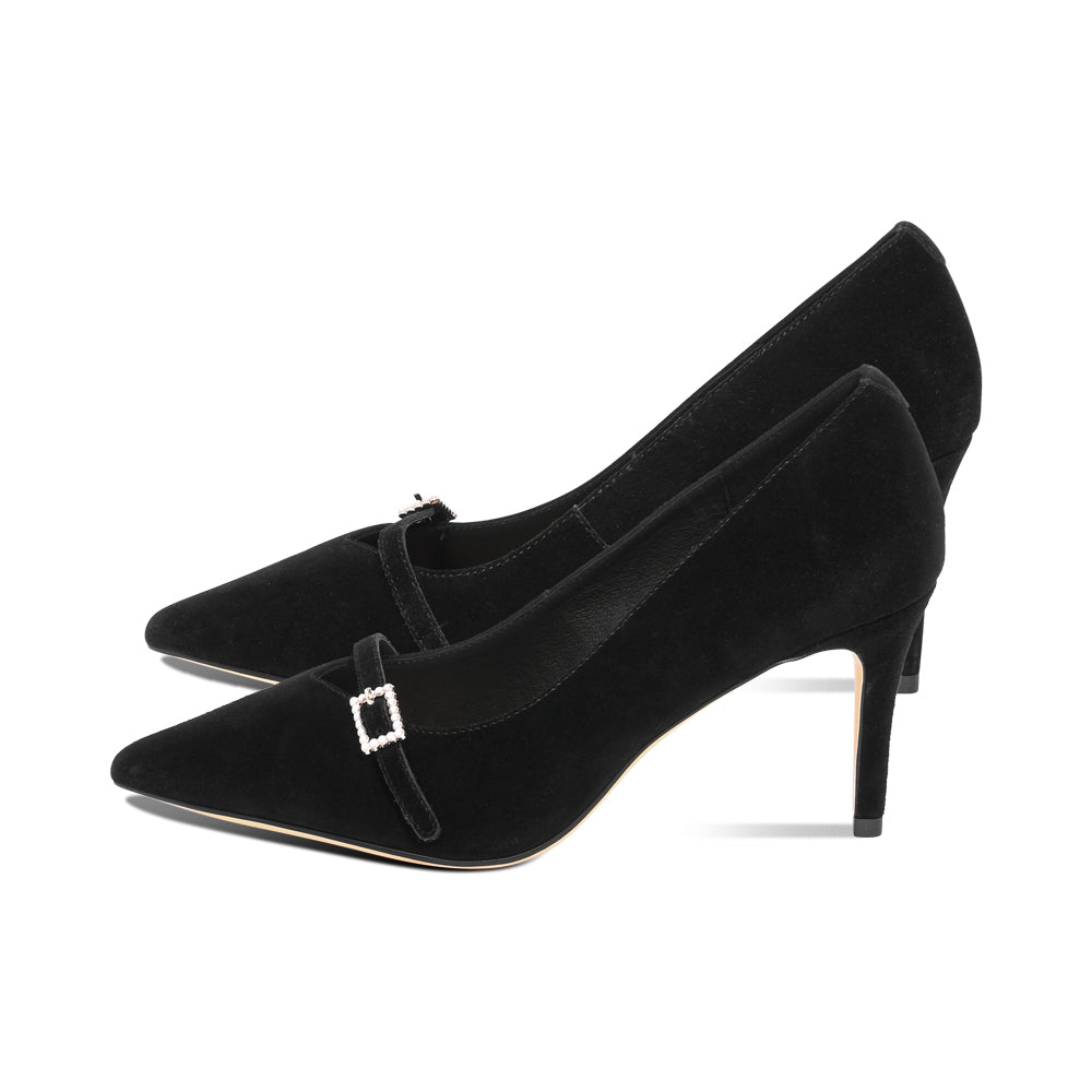 Quay Black Suede F26
