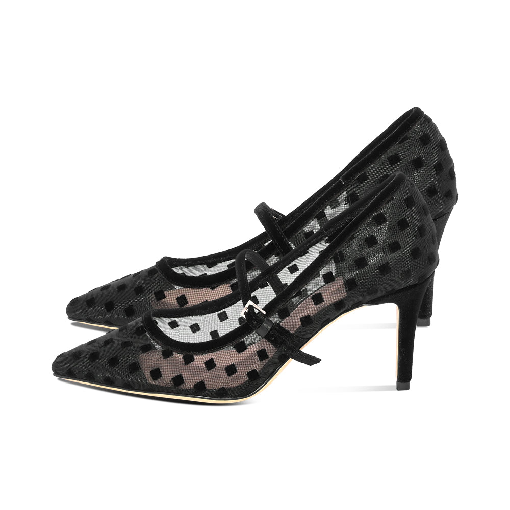 Wallice Black Mesh Squares PreOrder F26