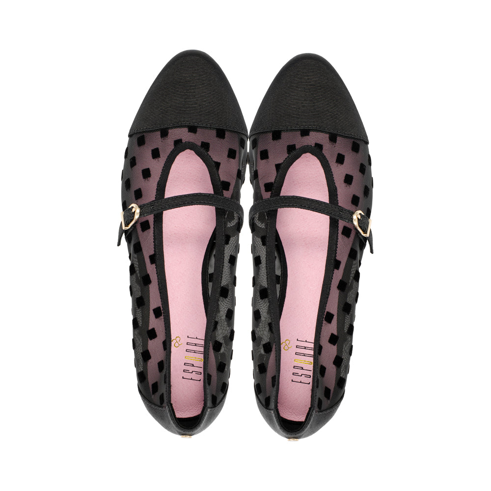 Welly Black Mesh Squares F26